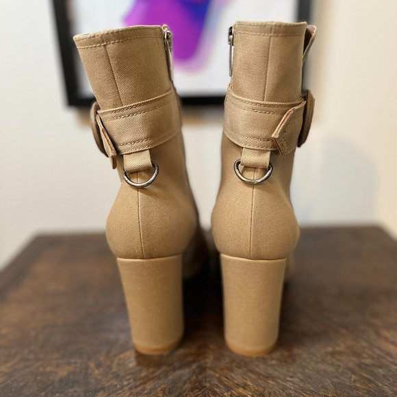 Gianvito Rossi Miller buckled twill ankle boots - Picture 6 of 8